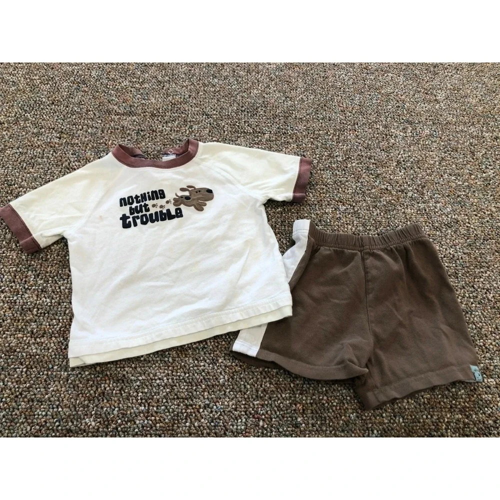 Carter's Nothing But Trouble Top & Shorts 24M